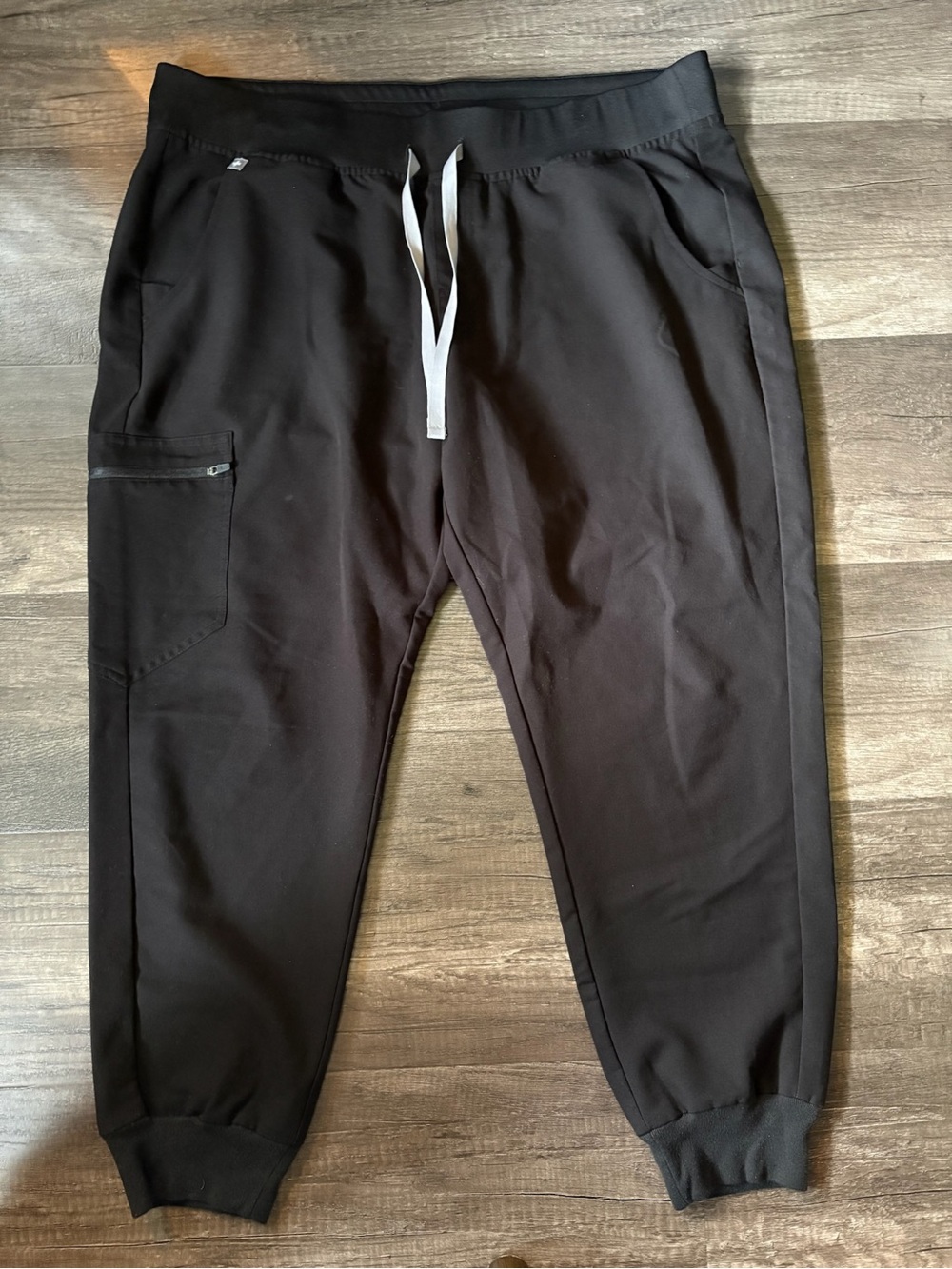 FIGS Technical Collection Zamora Jogger Scrub Pants Black Women's XL Petite